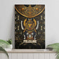 Pharaoh King Tut Egypt Canvas Wall Art Hieroglyphic Gold Pattern - African Pride