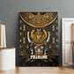 Pharaoh King Tut Egypt Canvas Wall Art Hieroglyphic Gold Pattern - African Pride