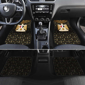 Pharaoh King Tut Egypt Car Mats Hieroglyphic Gold Pattern - African Pride
