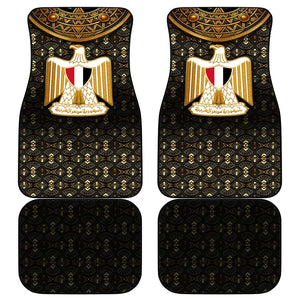 Pharaoh King Tut Egypt Car Mats Hieroglyphic Gold Pattern - African Pride