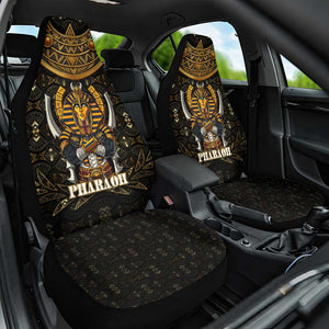 Pharaoh King Tut Egypt Car Seat Cover Hieroglyphic Gold Pattern - African Pride