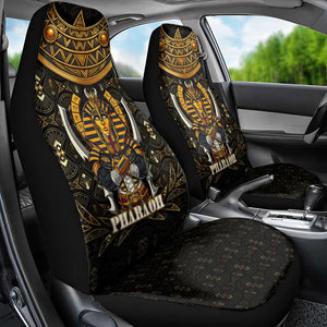 Pharaoh King Tut Egypt Car Seat Cover Hieroglyphic Gold Pattern - African Pride