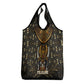 Pharaoh King Tut Egypt Grocery Bag Hieroglyphic Gold Pattern - African Pride