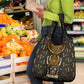 Pharaoh King Tut Egypt Grocery Bag Hieroglyphic Gold Pattern - African Pride