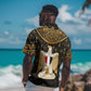 Pharaoh King Tut Egypt Hawaiian Shirt Hieroglyphic Gold Pattern - African Pride