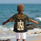 Pharaoh King Tut Egypt Kid Hawaiian Shirt Hieroglyphic Gold Pattern - African Pride