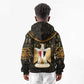 Pharaoh King Tut Egypt Kid Hoodie Hieroglyphic Gold Pattern - African Pride