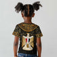 Pharaoh King Tut Egypt Kid T shirt Hieroglyphic Gold Pattern - African Pride