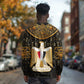 Pharaoh King Tut Egypt Long Sleeve Shirt Hieroglyphic Gold Pattern - African Pride