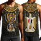 Pharaoh King Tut Egypt Men Tank Top Hieroglyphic Gold Pattern - African Pride