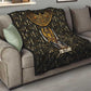 Pharaoh King Tut Egypt Quilt Hieroglyphic Gold Pattern - African Pride