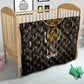 Pharaoh King Tut Egypt Quilt Hieroglyphic Gold Pattern - African Pride
