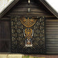 Pharaoh King Tut Egypt Quilt Hieroglyphic Gold Pattern - African Pride