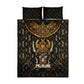 Pharaoh King Tut Egypt Quilt Bed Set Hieroglyphic Gold Pattern - African Pride