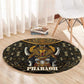 Pharaoh King Tut Egypt Round Carpet Hieroglyphic Gold Pattern - African Pride