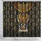 Pharaoh King Tut Egypt Shower Curtain Hieroglyphic Gold Pattern - African Pride