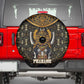 Pharaoh King Tut Egypt Spare Tire Cover Hieroglyphic Gold Pattern - African Pride