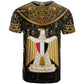 Pharaoh King Tut Egypt T shirt Hieroglyphic Gold Pattern - African Pride