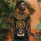 Pharaoh King Tut Egypt T shirt Hieroglyphic Gold Pattern - African Pride
