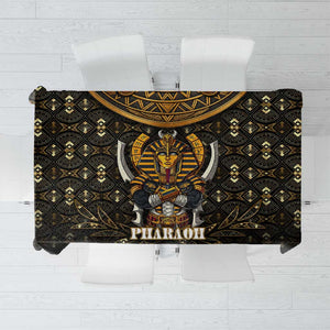 Pharaoh King Tut Egypt Tablecloth Hieroglyphic Gold Pattern - African Pride