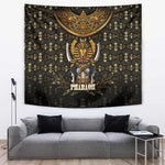 Pharaoh King Tut Egypt Tapestry Hieroglyphic Gold Pattern - African Pride
