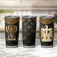 Pharaoh King Tut Egypt Tumbler Cup Hieroglyphic Gold Pattern - African Pride