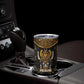 Pharaoh King Tut Egypt Tumbler Cup Hieroglyphic Gold Pattern - African Pride