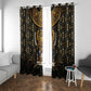 Pharaoh King Tut Egypt Window Curtain Hieroglyphic Gold Pattern - African Pride