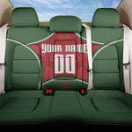 Personalized Morocco Football Atlas Lion Back Car Seat Cover Moroccan Star National Flag