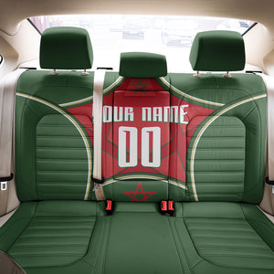 Personalized Morocco Football Atlas Lion Back Car Seat Cover Moroccan Star National Flag