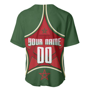 Personalized Morocco Football Atlas Lion Baseball Jersey Moroccan Star National Flag