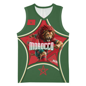 Personalized Morocco Football Atlas Lion Basketball Jersey Moroccan Star National Flag