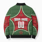 Personalized Morocco Football Atlas Lion Bomber Puffer Jacket Moroccan Star National Flag