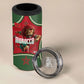 Personalized Morocco Football Atlas Lion 4 in 1 Can Cooler Tumbler Moroccan Star National Flag