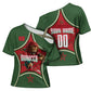 Personalized Morocco Football Atlas Lion Cross Shoulder Shirt Moroccan Star National Flag