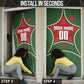 Personalized Morocco Football Atlas Lion Door Cover Moroccan Star National Flag