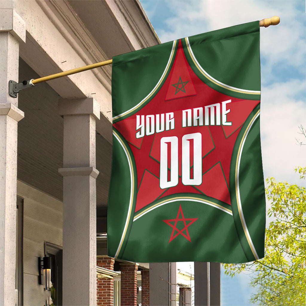 Personalized Morocco Football Atlas Lion Garden Flag Moroccan Star National Flag