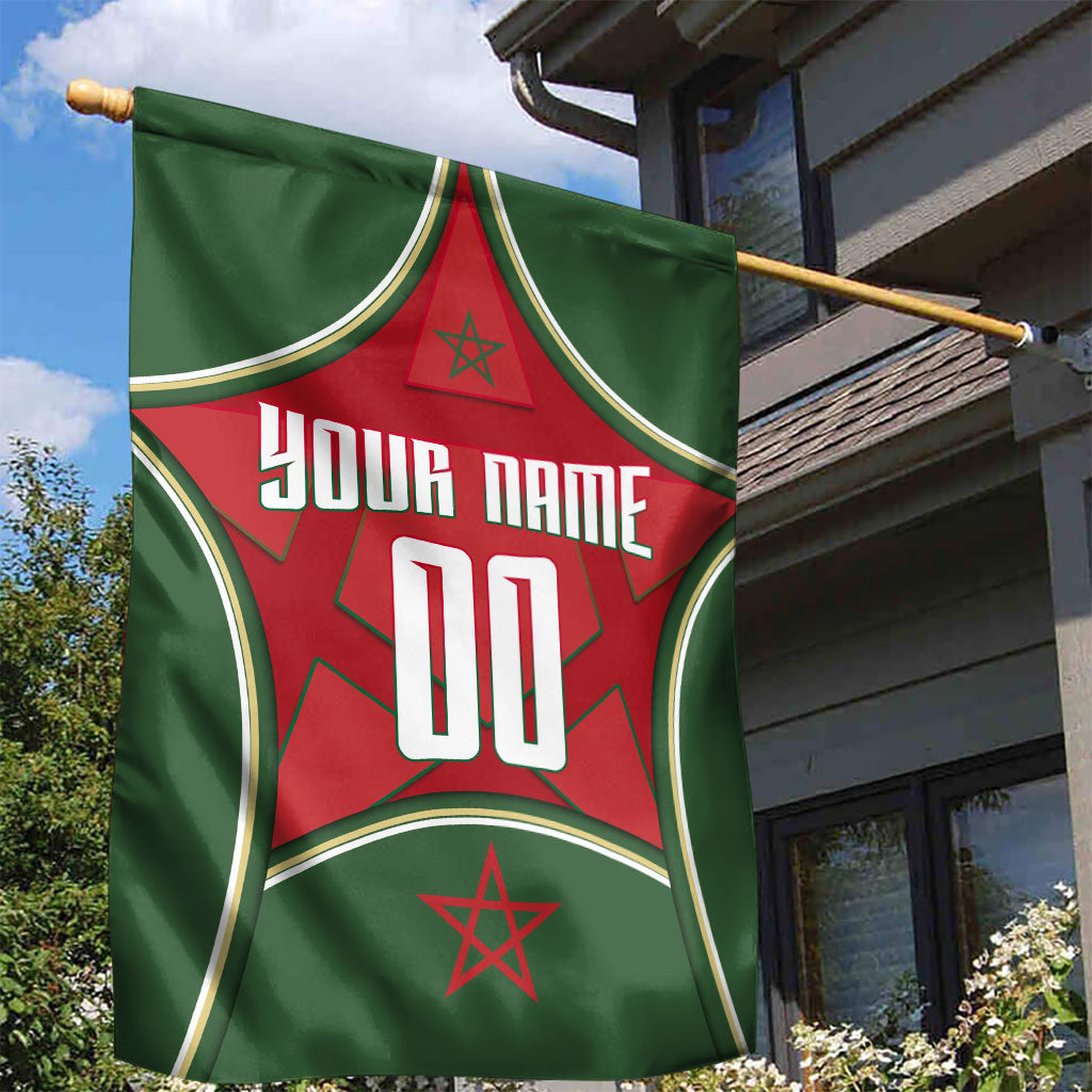 Personalized Morocco Football Atlas Lion Garden Flag Moroccan Star National Flag