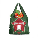Personalized Morocco Football Atlas Lion Grocery Bag Moroccan Star National Flag