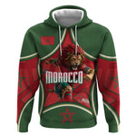 Personalized Morocco Football Atlas Lion Hoodie Moroccan Star National Flag