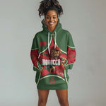 Personalized Morocco Football Atlas Lion Hoodie Dress Moroccan Star National Flag