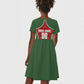 Personalized Morocco Football Atlas Lion Kid Short Sleeve Dress Moroccan Star National Flag