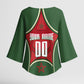 Personalized Morocco Football Atlas Lion Kimono Sleeve Blouse Moroccan Star National Flag