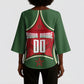 Personalized Morocco Football Atlas Lion Kimono Sleeve Blouse Moroccan Star National Flag