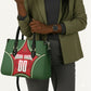 Personalized Morocco Football Atlas Lion Leather Bag Moroccan Star National Flag