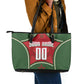 Personalized Morocco Football Atlas Lion Leather Tote Bag Moroccan Star National Flag