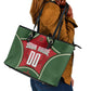 Personalized Morocco Football Atlas Lion Leather Tote Bag Moroccan Star National Flag