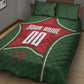 Personalized Morocco Football Atlas Lion Quilt Bed Set Moroccan Star National Flag