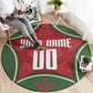 Personalized Morocco Football Atlas Lion Round Carpet Moroccan Star National Flag