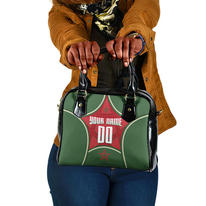 Personalized Morocco Football Atlas Lion Shoulder Handbag Moroccan Star National Flag